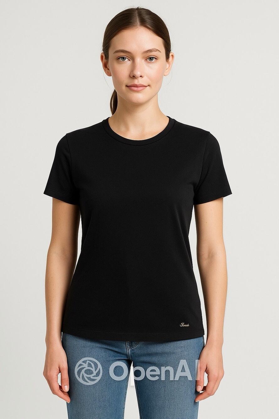 Fendi Women's Black Short Sleeve Tee US Med Premium Cotton